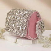 Blush Maria Rhinestone Flap Clutch – By Reet Lifestyle