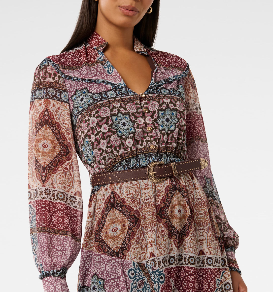 Boho chic midi dress