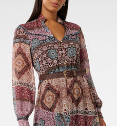 Boho chic midi dress