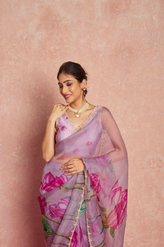 Soft organza saree