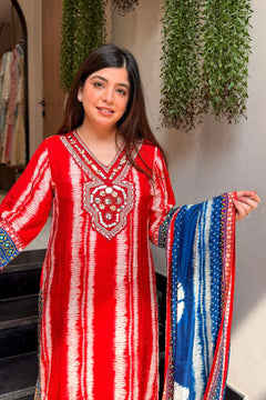 Kiss Me Embroidered Suit Set