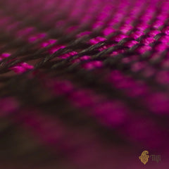 Black-Rani Pink Pure Katan Silk Banarasi Handloom Saree