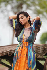 Ocean Cut Out Midi Dress