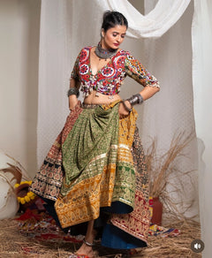 Rangdhara Folk Print Lehenga Choli