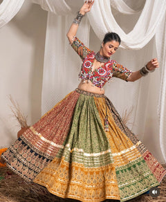 Rangdhara Folk Print Lehenga Choli