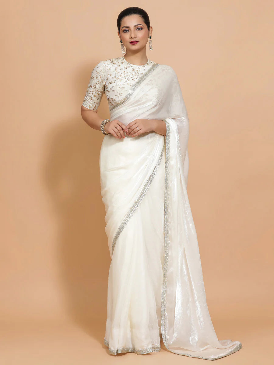 Opal Mist Tissue Saree