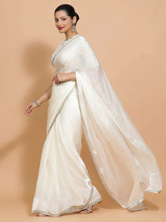 subtle shimmer saree