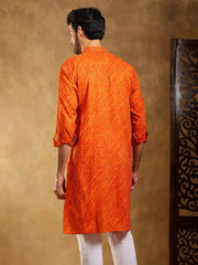 Orange Leheriya Kurta