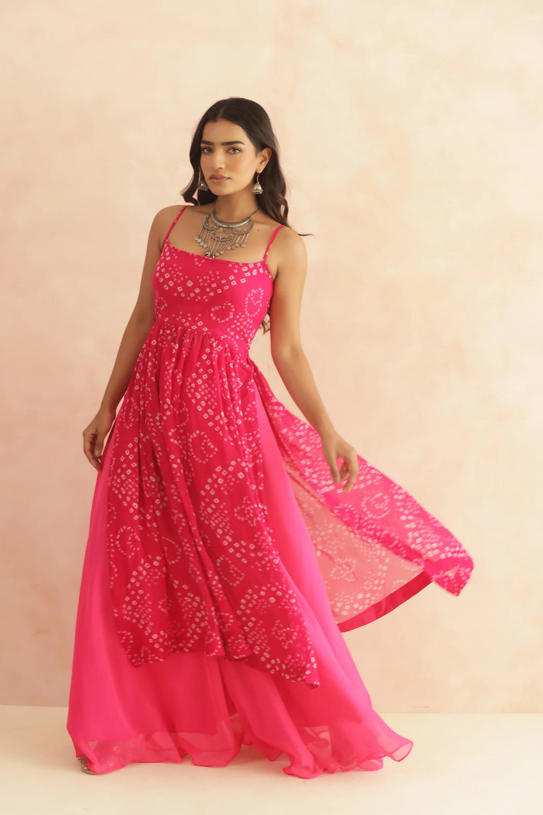 Royal Amethyst Bandhani Georgette Kurta Set