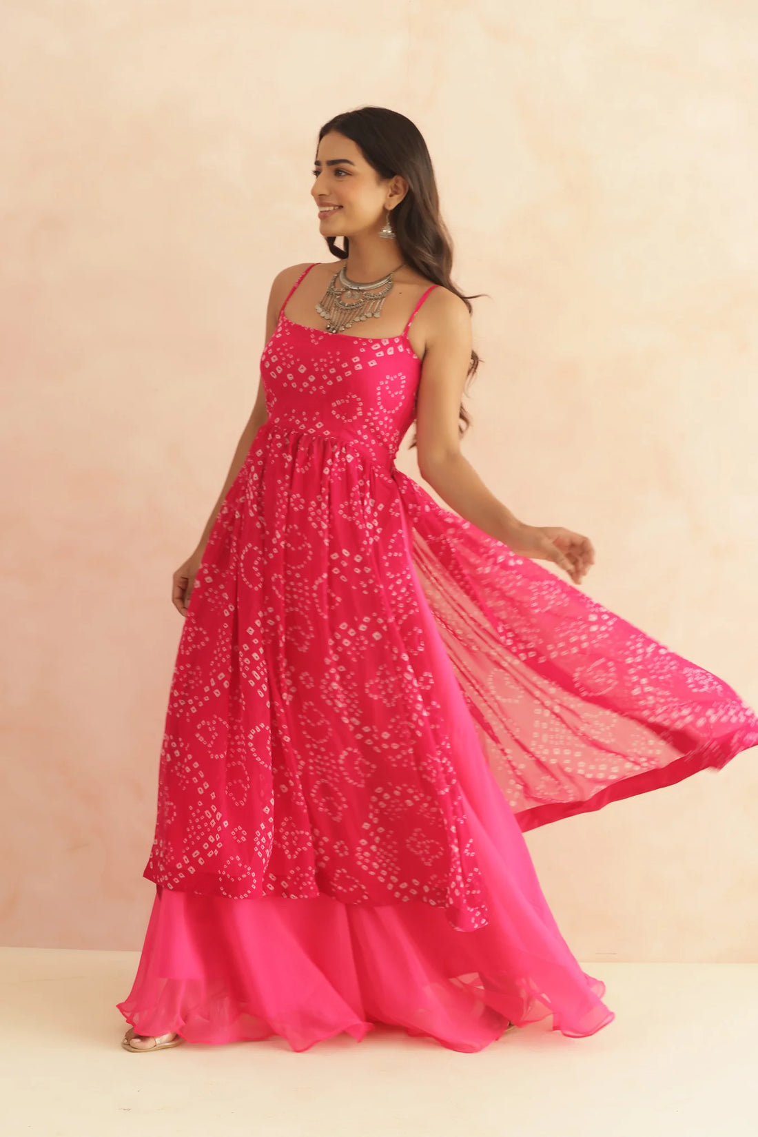 Royal Amethyst Bandhani Georgette Kurta Set