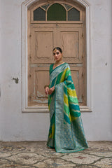 Readymade saree with pleats