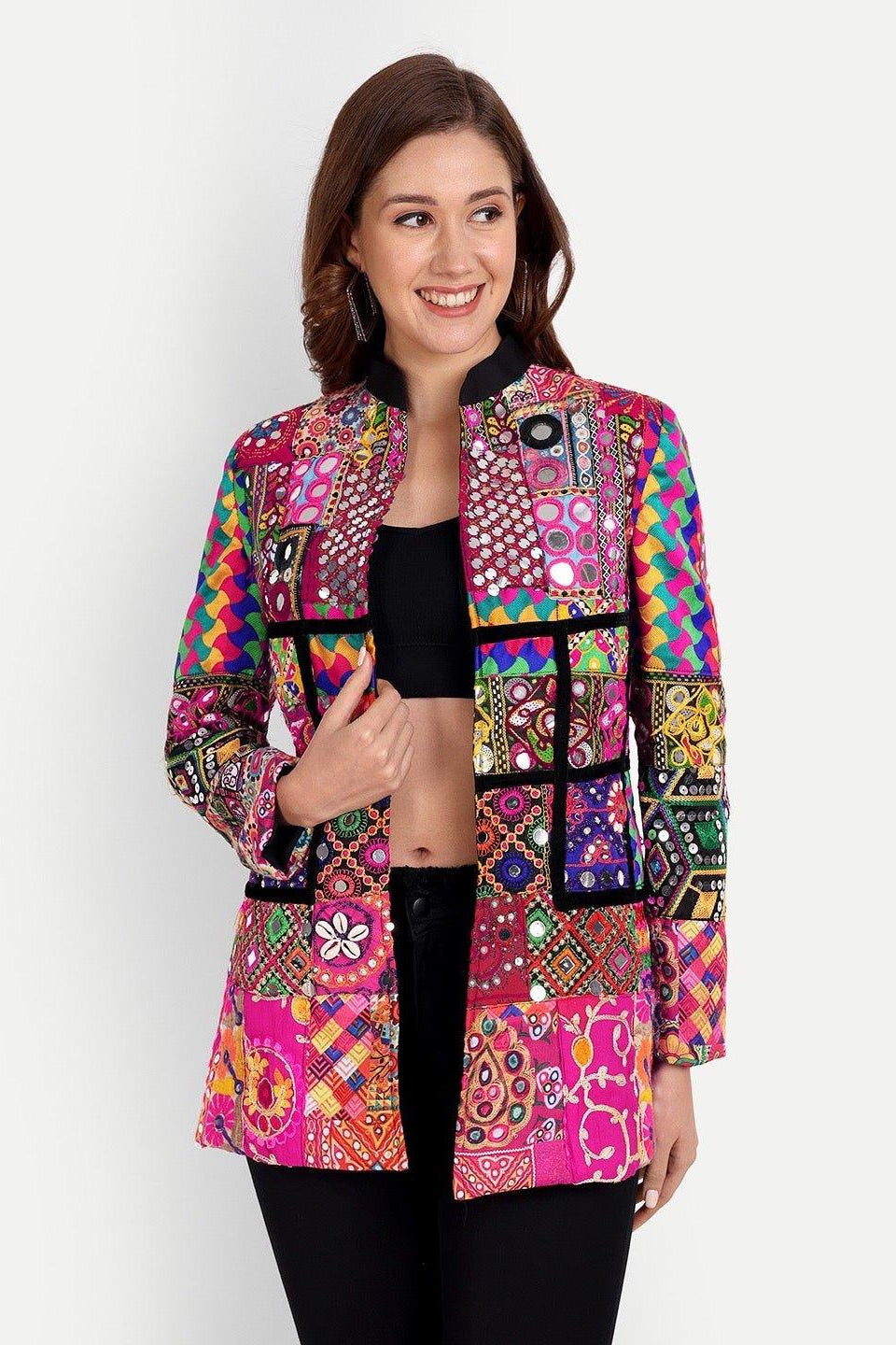 Navratri Designer Ethnic Mirror Work Blazer