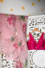 Lotus motif saree