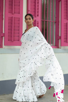 printed cotton saree