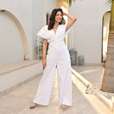 Poplin White Tulip Whisper Jumpsuit