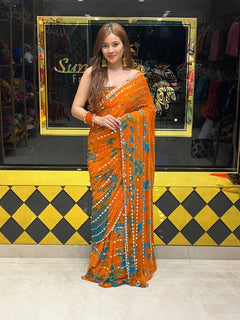 Premium Handwork Pure Chiffon Saree