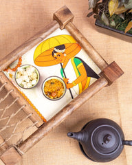Premium Mango Wood Handcrafted Khaat Platter