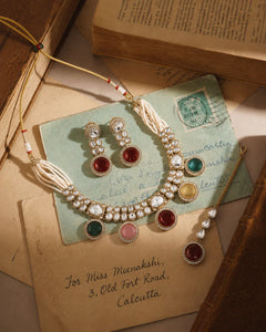 Rajwada Heritage Polki Necklace/Chocker Set