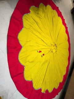 Flared Navratri Lehenga Skirt with Scallop Border
