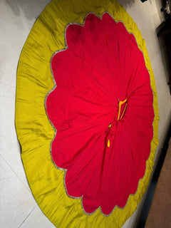Flared Navratri Lehenga Skirt with Scallop Border