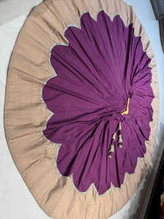 Flared Navratri Lehenga Skirt with Scallop Border