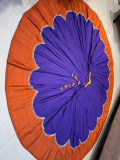 Flared Navratri Lehenga Skirt with Scallop Border