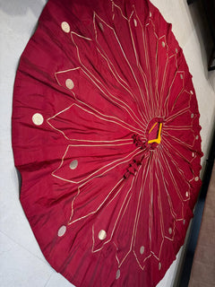 Navratri Lehenga Skirt with Gold Gota Patti Work