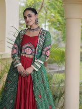 Aarika Bandhani Long Jacket Lehenga