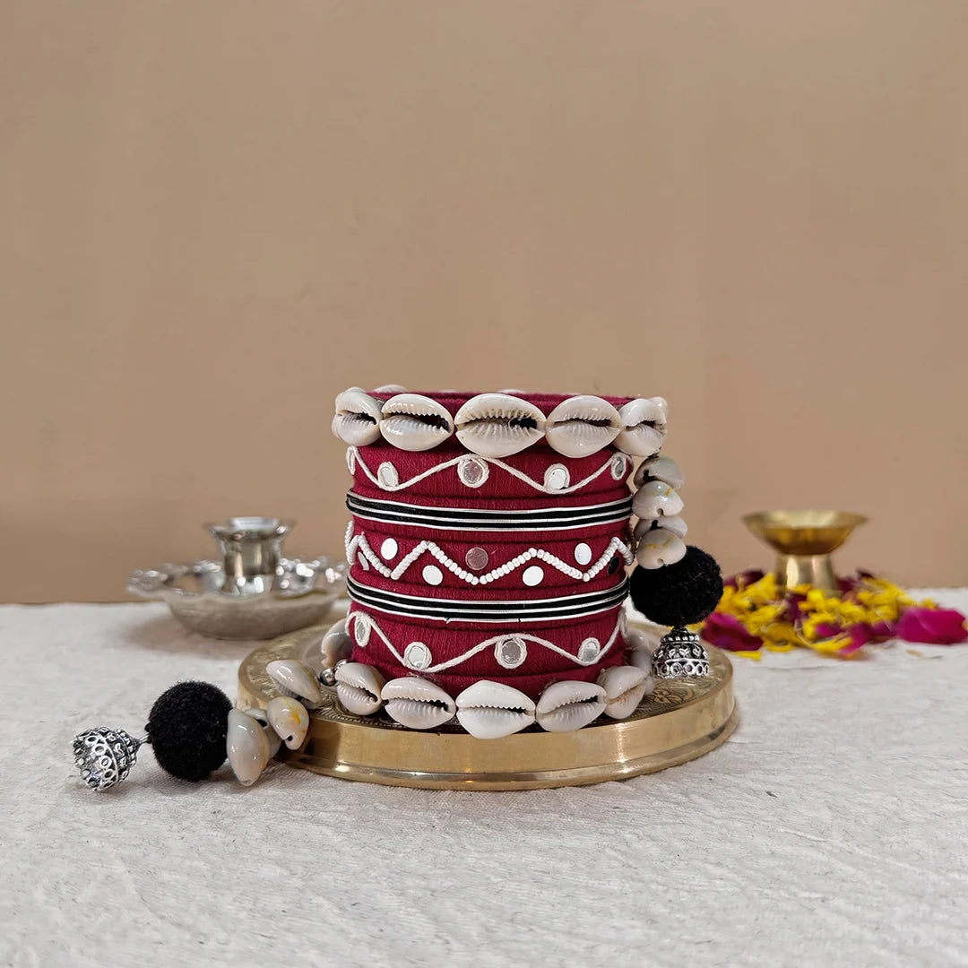 Gujarati Zanzhar Festive Bangle & Bracelet Set
