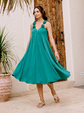 Dark Green Flair Maxi Dress