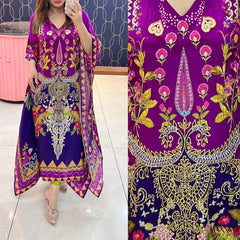 Pure Crepe Digital Printed Kaftan Set