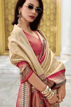 Stitched pleated saree