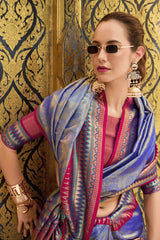 Stitched pleated saree