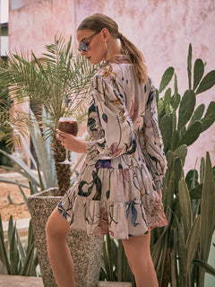 floral satin dress