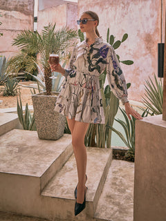 short printed dress