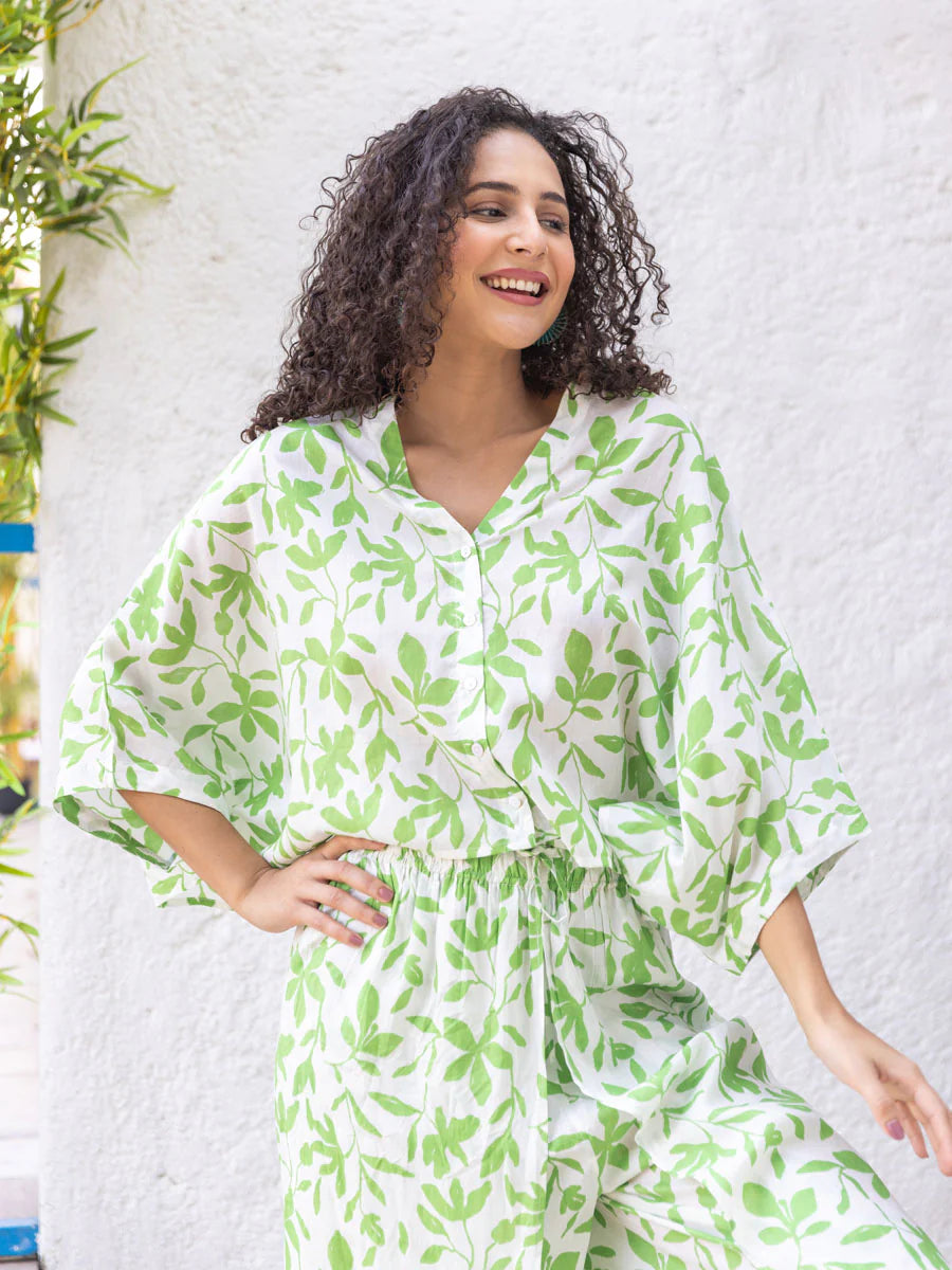 breathable flowy palazzo pants and top