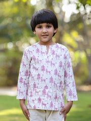 Snowberry Cotton Kurta for Kids