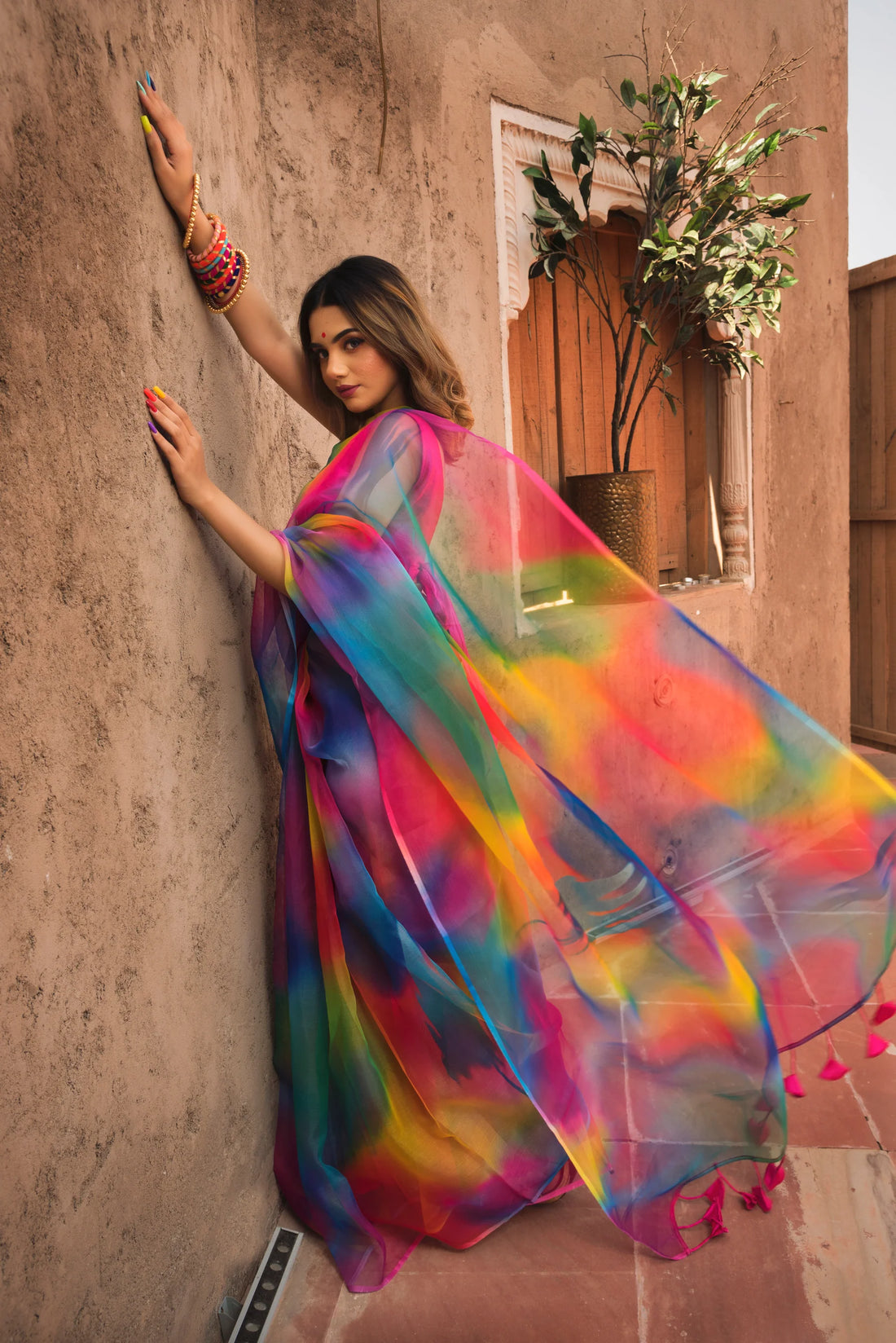 Ethnic printed saree