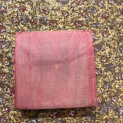 Rose Gold Maheshwari Tissue Silk Saree with Zari Bootis