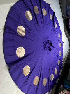 Royal Purple 24 Kali Flared With Gold Butti Skirt