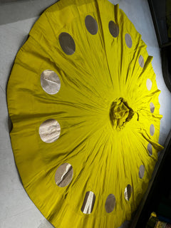 Royal Purple 24 Kali Flared With Gold Butti Skirt