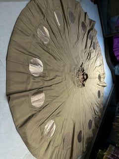 Royal Purple 24 Kali Flared With Gold Butti Skirt