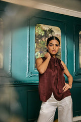 Lightweight satin shirt