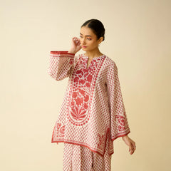 Mulmul Cotton Farsi Set in Jaipur Blue- By Reet Lifestyle