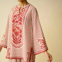 Mulmul Cotton Farsi Set in Jaipur Blue- By Reet Lifestyle