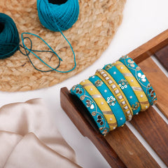 Gujarati Zanzhar Festive Bangle & Bracelet Set