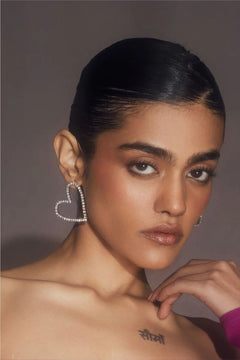 Silver Seed Bead Sweetheart Earrings