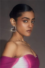 Silver Seed Bead Sweetheart Earrings