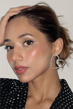 Silver Seed Bead Sweetheart Earrings