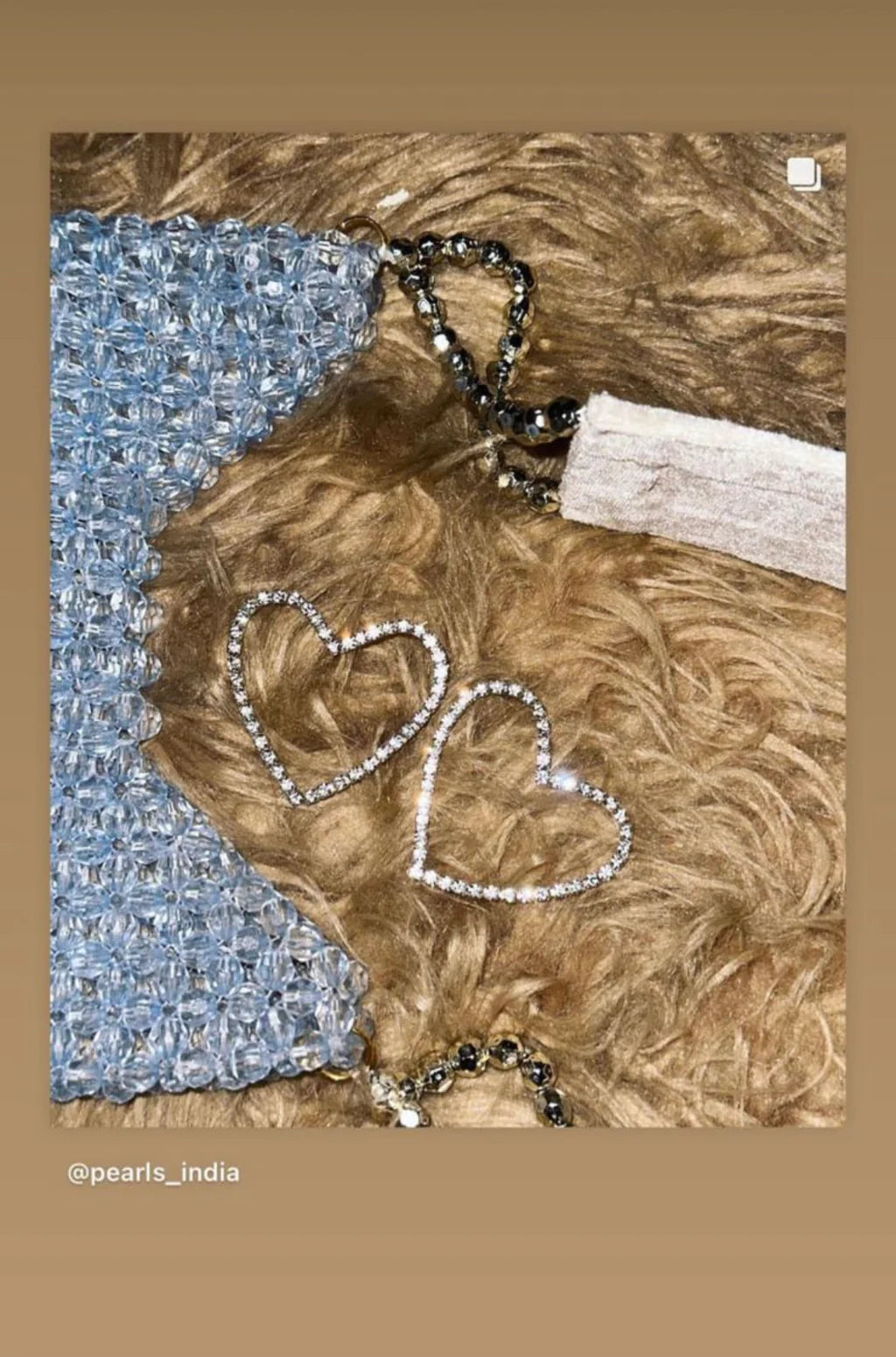 Silver Seed Bead Sweetheart Earrings